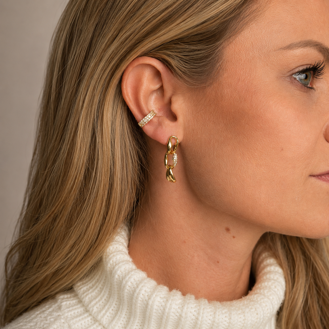 Brinco Piercing Cravejado