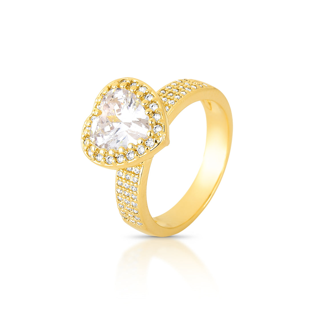 Anel Duplo Aparador e Coração