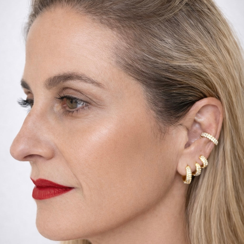 Brincos Dupla Argolas Ely