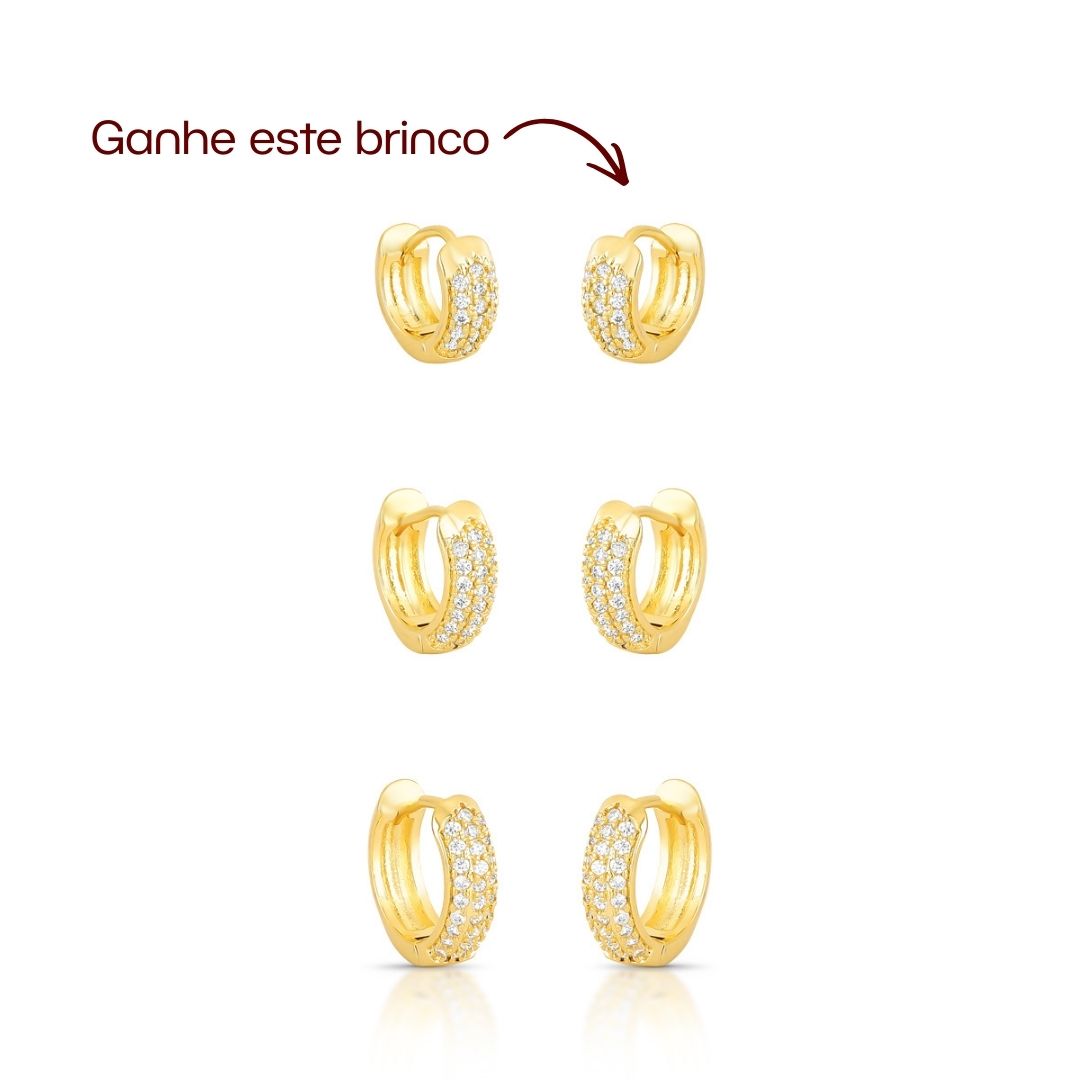 Brincos Dupla Argolas Ely