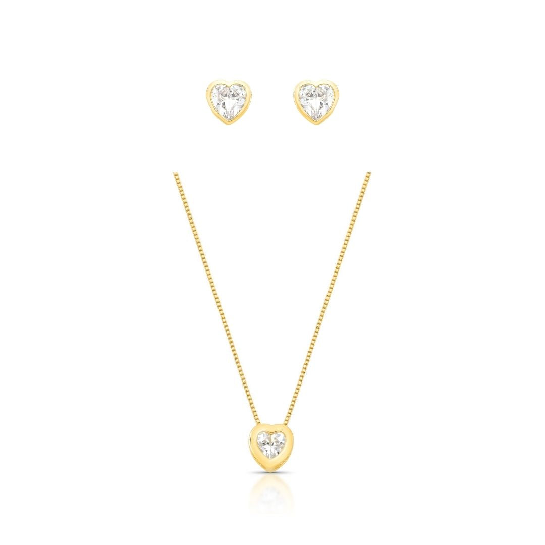 Brinco  e Colar Ellé Coração